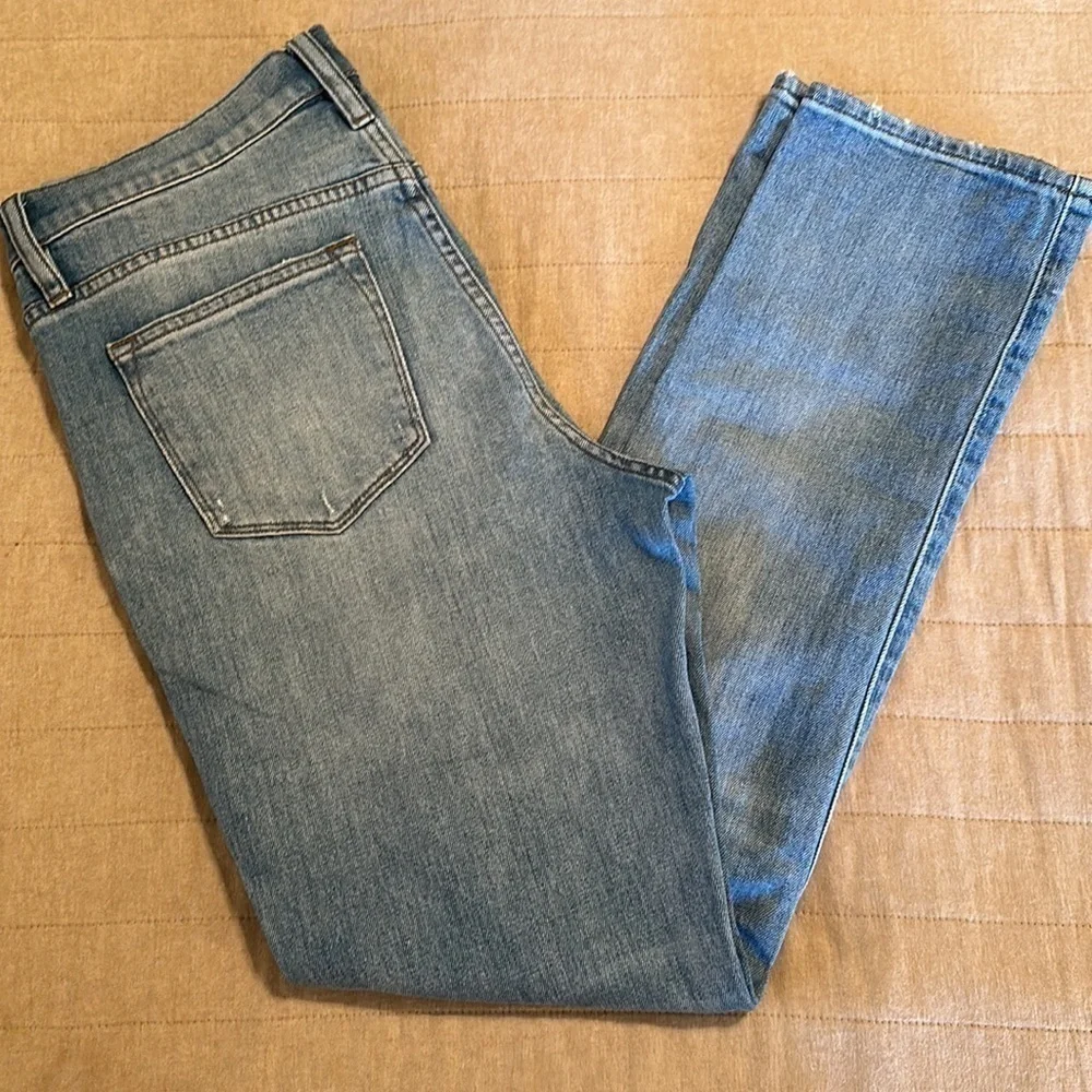Womens J Crew Slim Broken In Distressed Stretchy Boyfriend Jeans Size 27T EUC